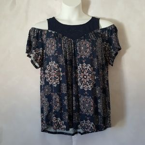 Torrid Off the Shoulder Navy Top